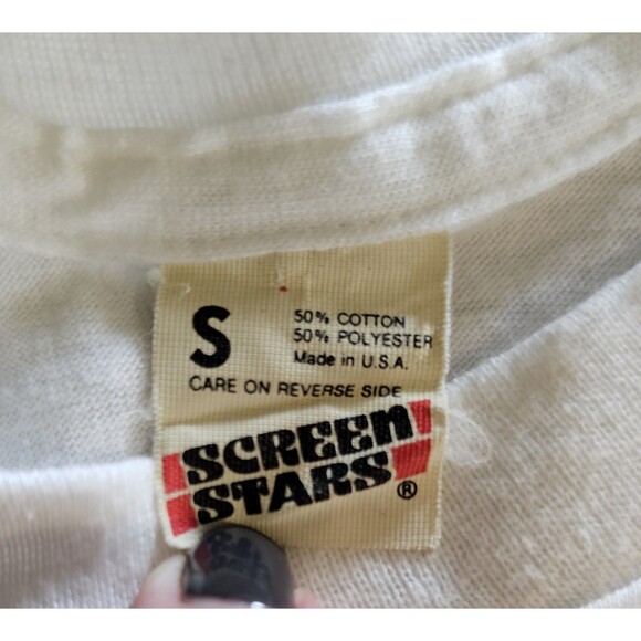 Vintage S 1985 Live Aid This Shirt Saves Lives Rainbow 🎸Single Stitch Rare Size - Picture 3 of 11